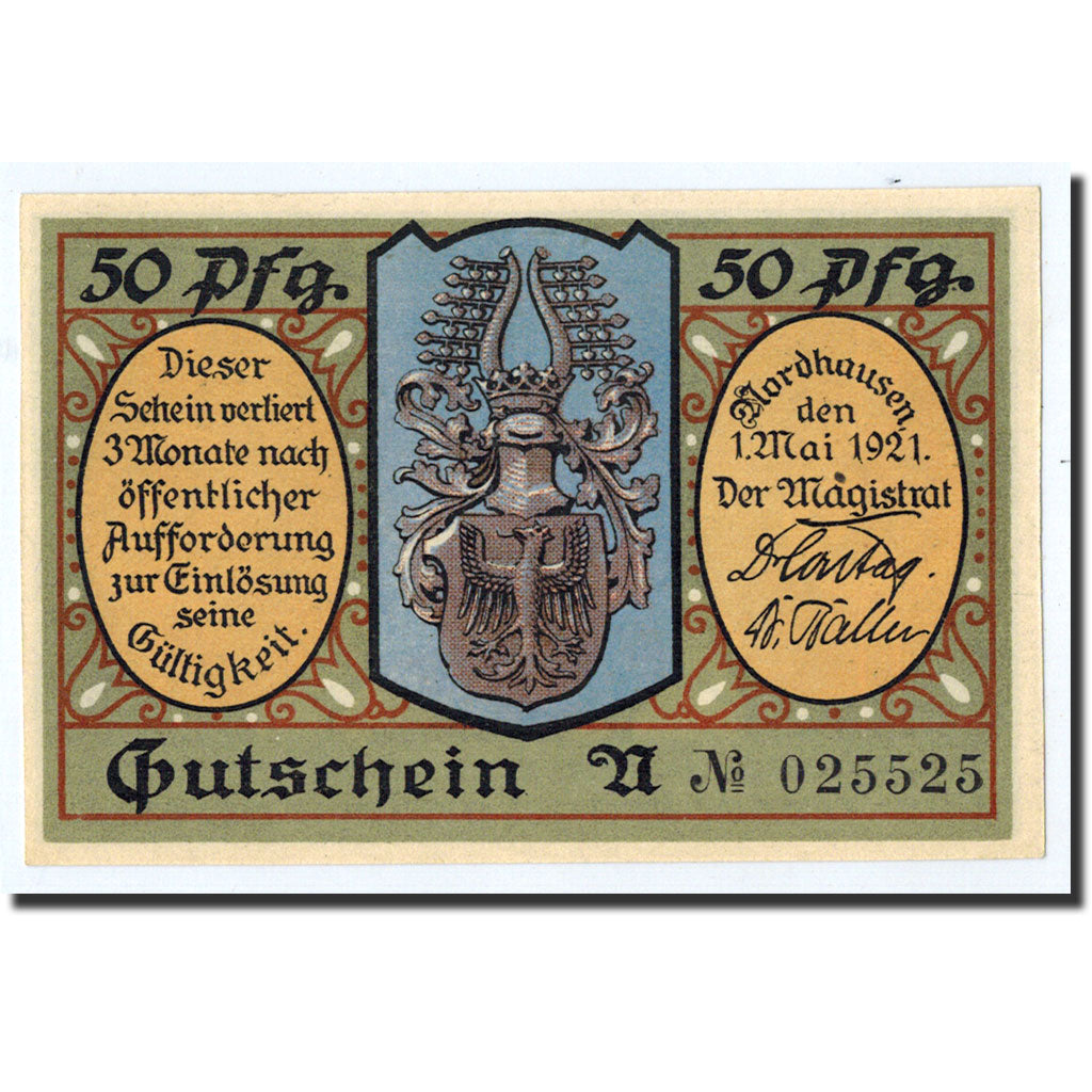 Geldschein, Deutschland, Nordhaussen, 50 Pfennig, personnage, 1921, 1921-05-01