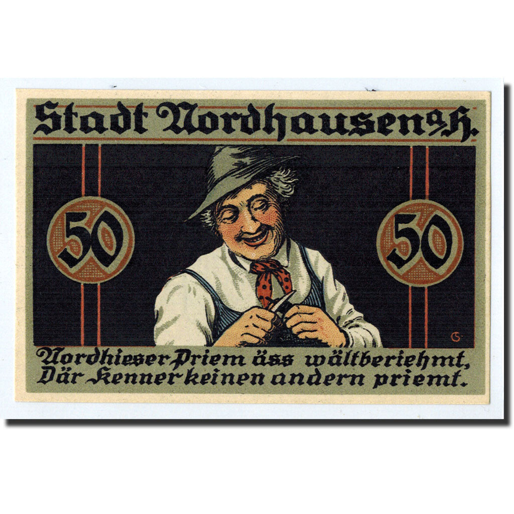 Geldschein, Deutschland, Nordhaussen, 50 Pfennig, personnage, 1921, 1921-05-01