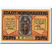 Banknote, Germany, Nordhaussen, 75 Pfennig, personnage, 1921, 1921-05-01