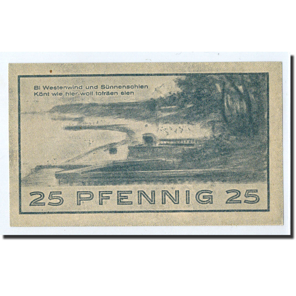 Banknote, Germany, Niendorf, 25 Pfennig, paysage, 1921, 1921-03-01, UNC(63)