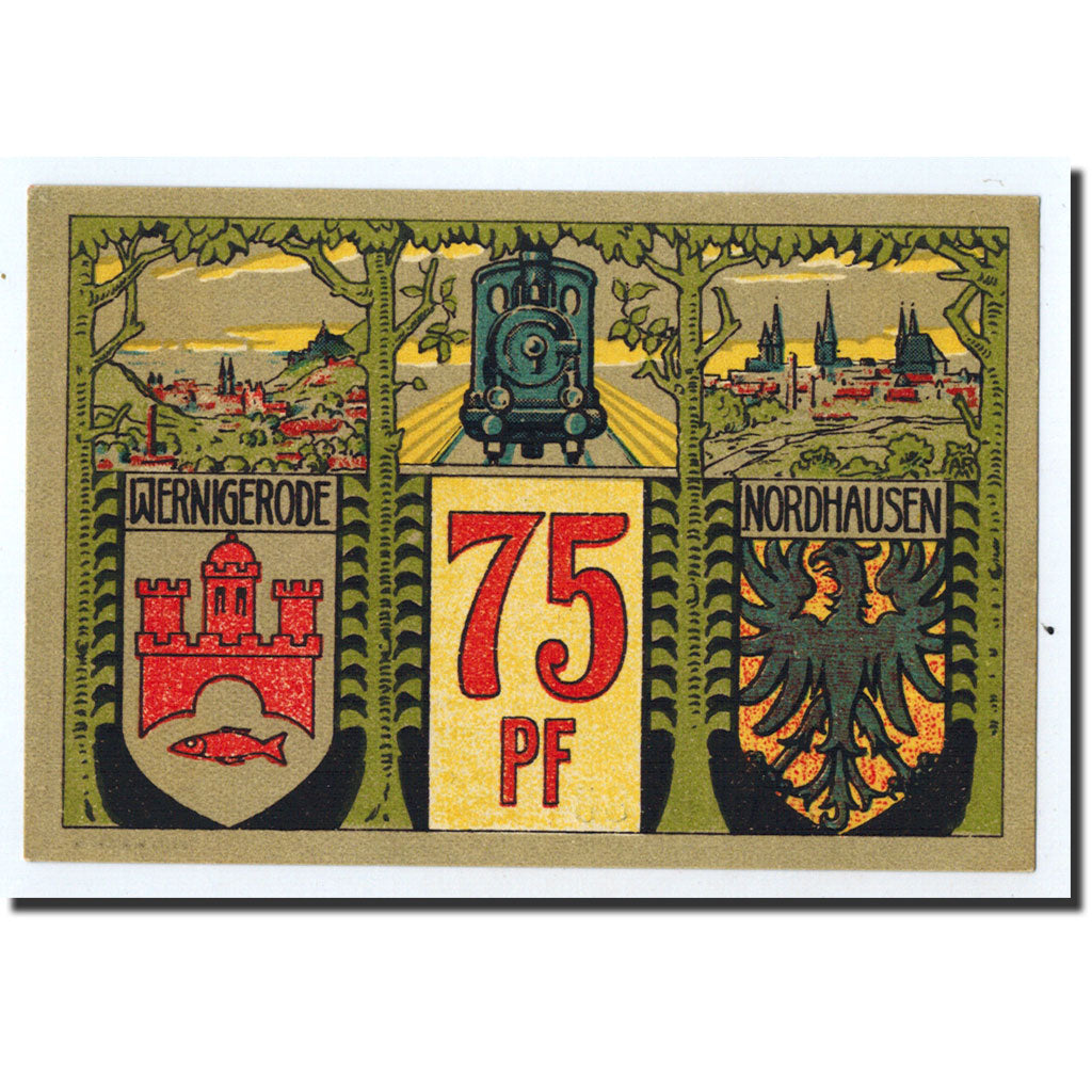 Banknote, Germany, Wernigerode, 75 Pfennig, carte, 1921, 1921-03-01, UNC(63)