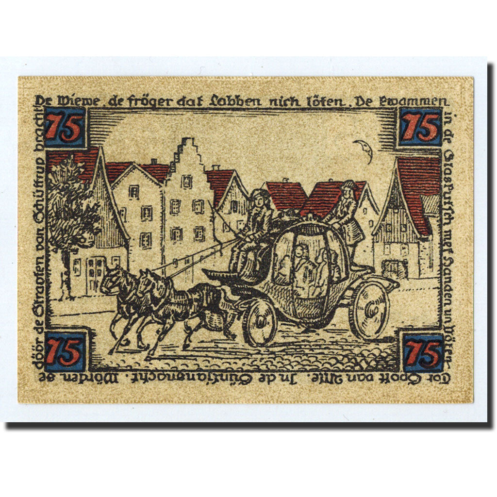 Banknote, Germany, Schuttorf, 75 Pfennig, Eglise, 1921, 1921-11-01, UNC(63)