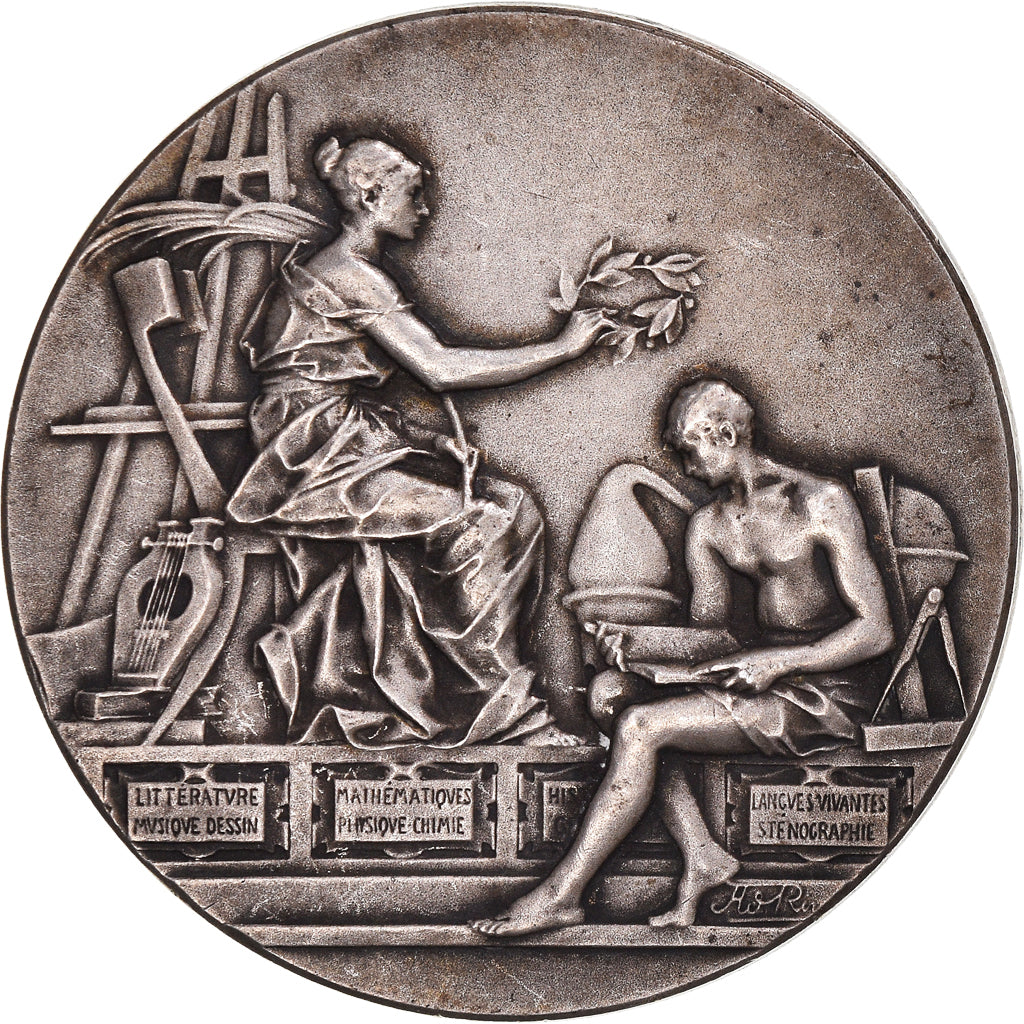 Francia, medalla, Enseignement, Arts & Culture, 1902, Rivet, MBC+, Bronce