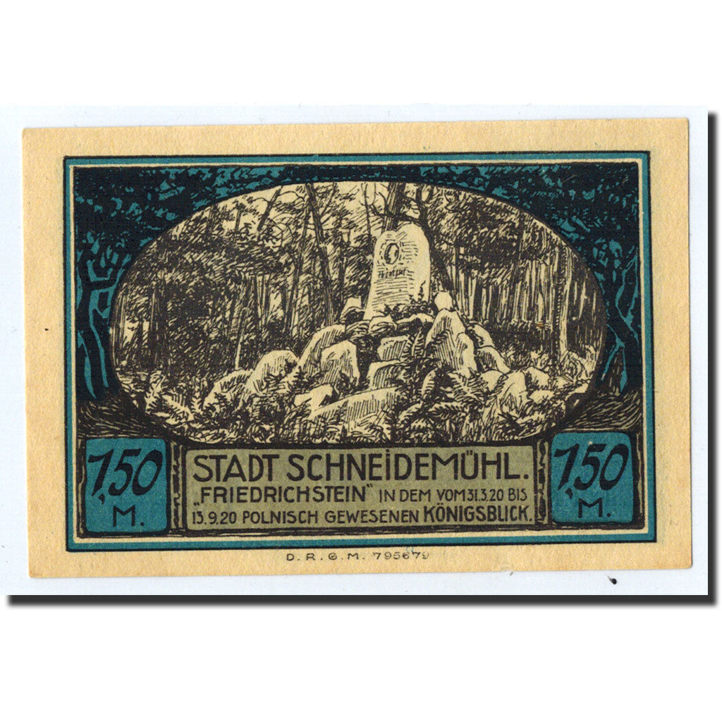 Banknote, Germany, Schneidemuhl, 1.5 Mark, Ecusson, O.D, Undated, UNC(63)