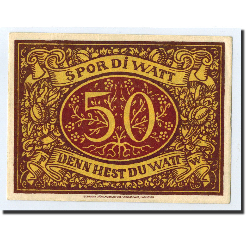 Banknote, Germany, Schneverdingen, 50 Pfennig, personnage, 1921, 1921-02-25