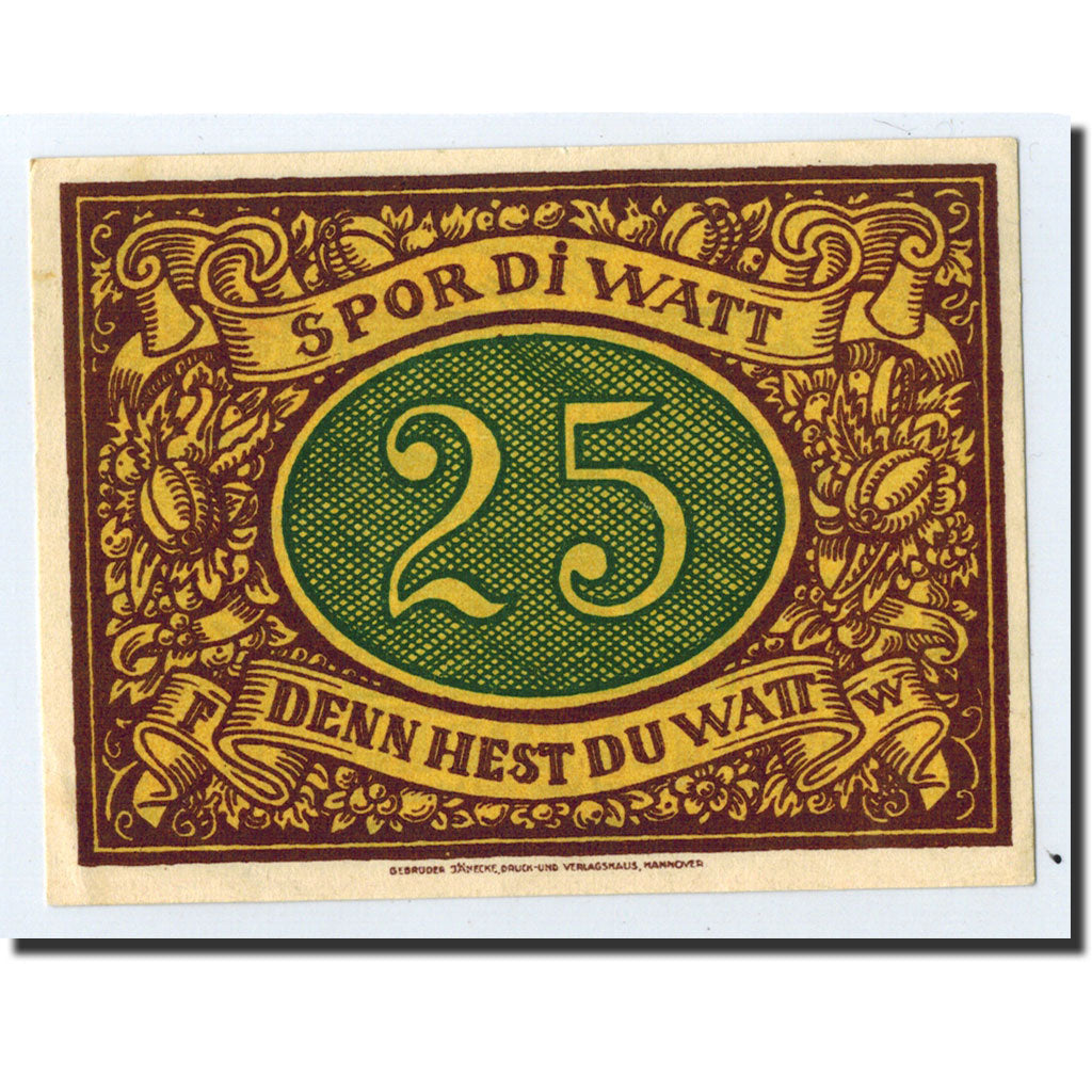 Banknote, Germany, Schneverdingen, 25 Pfennig, personnage, 1921, 1921-02-25