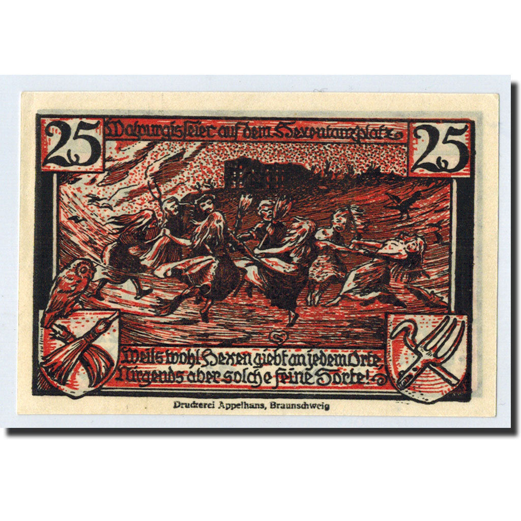 Banknote, Germany, Thale a.Harz Stadt, 25 Pfennig, personnage, 1922, 1922-12-31