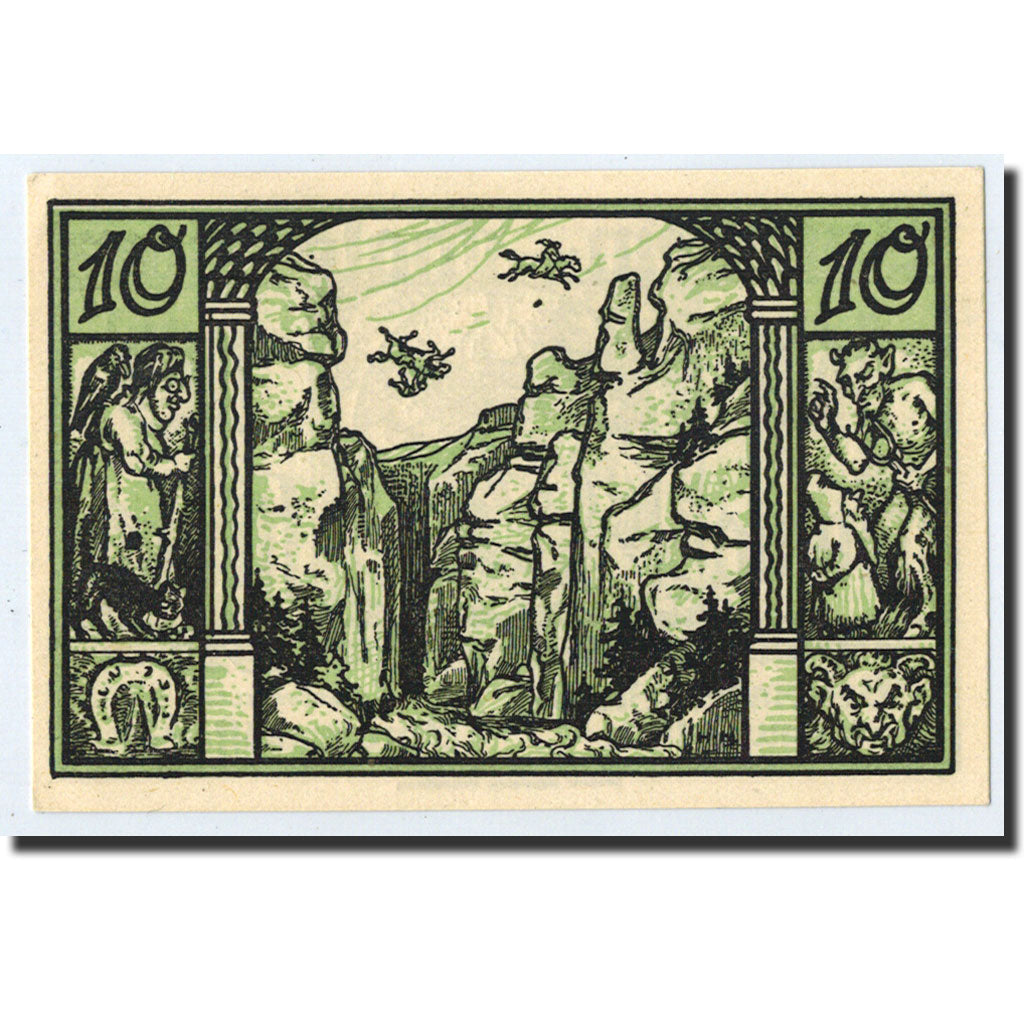 Banknote, Germany, Thale a.Harz Stadt, 10 Pfennig, paysage, 1922, 1922-12-31