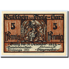Banknote, Germany, Thale a.Harz Stadt, 5 Pfennig, Maison, 1922, 1922-12-31