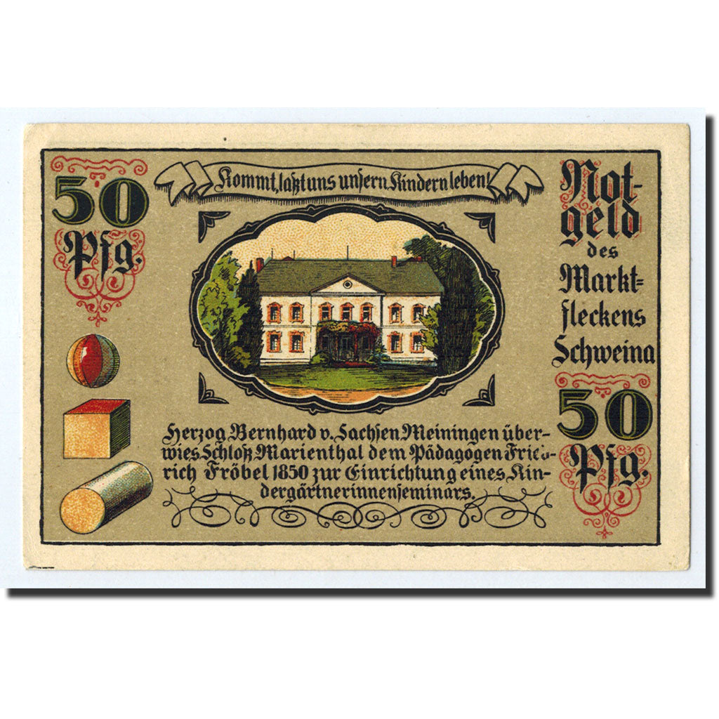 Banknote, Germany, Schweina, 50 Pfennig, manoir, 1921, 1921-09-20, UNC(63)