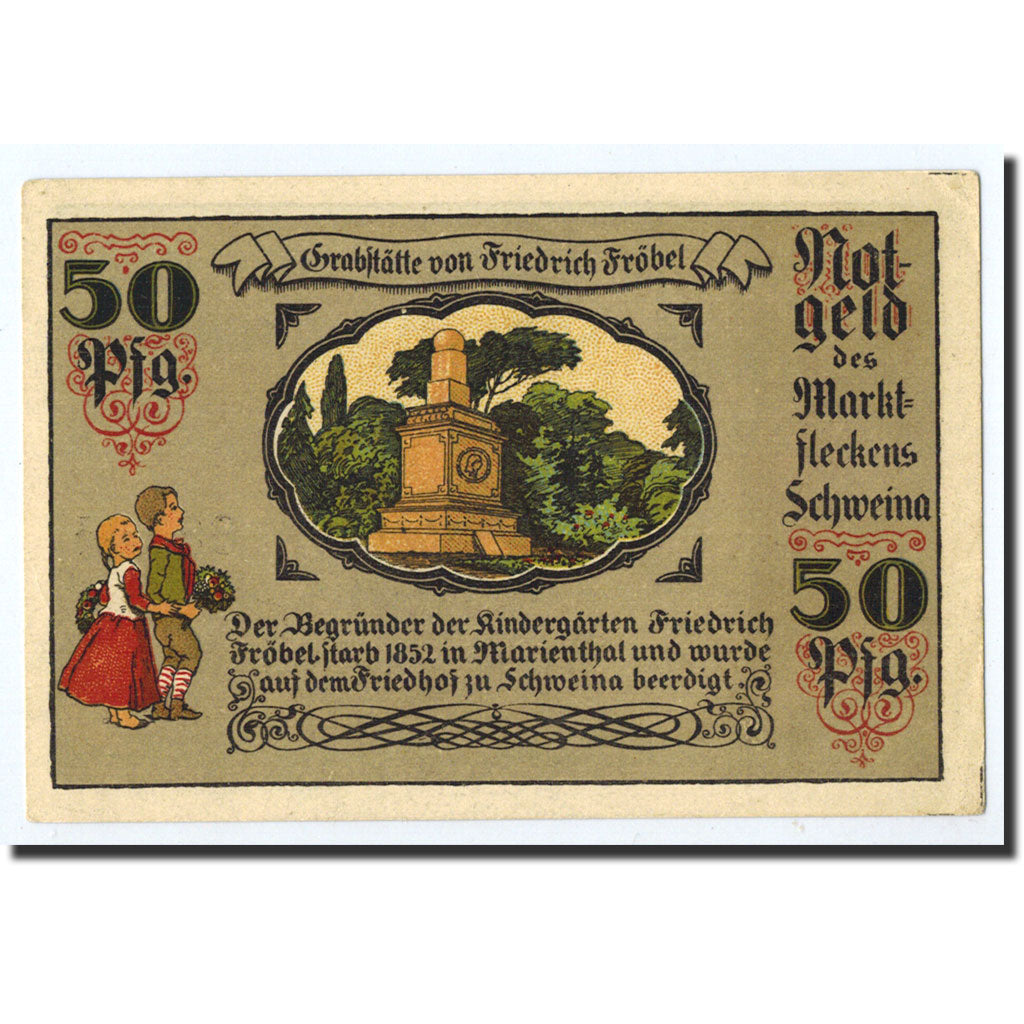 Banknote, Germany, Schweina, 50 Pfennig, Monument, 1921, 1921-09-20, UNC(63)