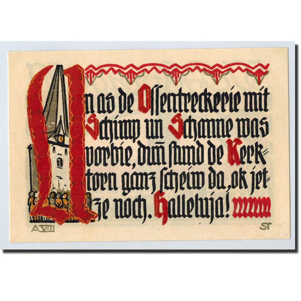 Banknote, Germany, Schoppenstedt, 50 Pfennig, Eglise, O.D, Undated, UNC(63)