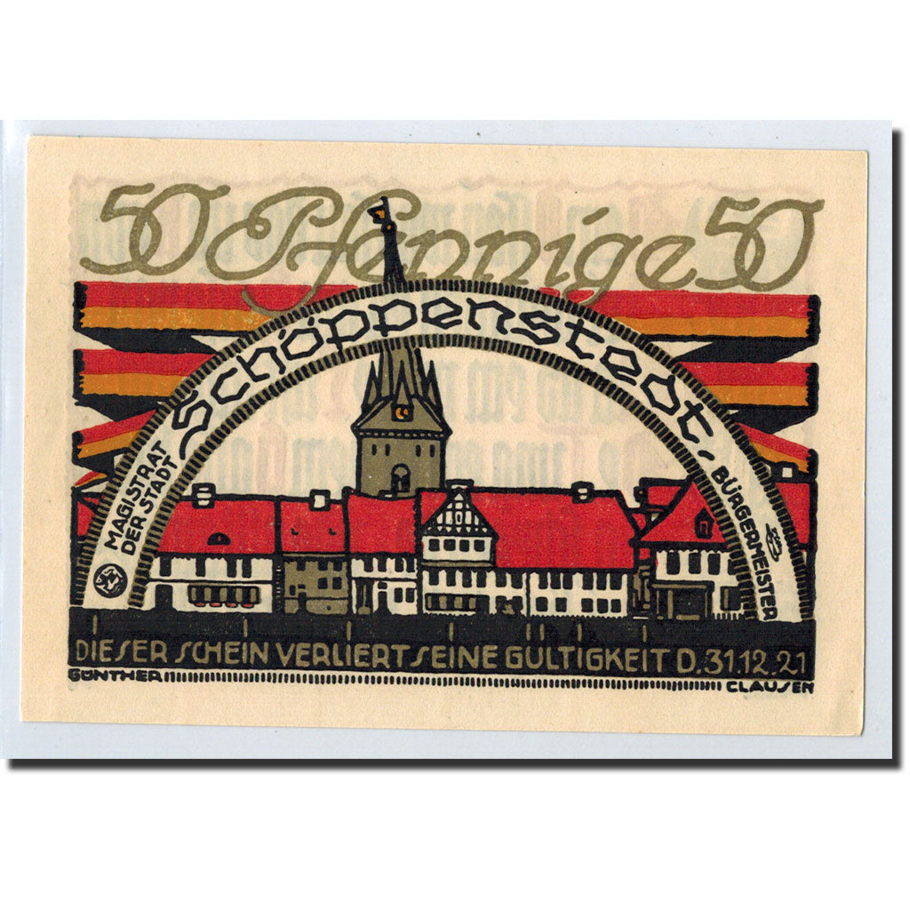 Banknote, Germany, Schoppenstedt, 50 Pfennig, Citation, O.D, Undated, UNC(63)