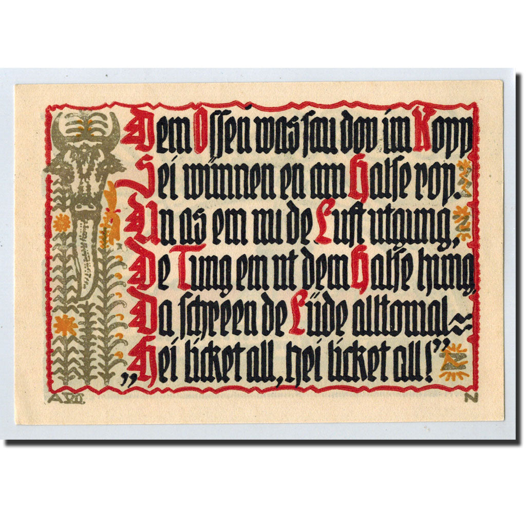 Banknote, Germany, Schoppenstedt, 50 Pfennig, Citation, O.D, Undated, UNC(63)