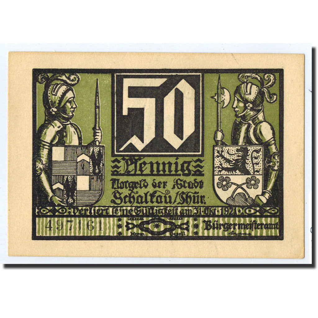Banknote, Germany, Schalkau, 50 Pfennig, château, O.D, Undated, UNC(63)