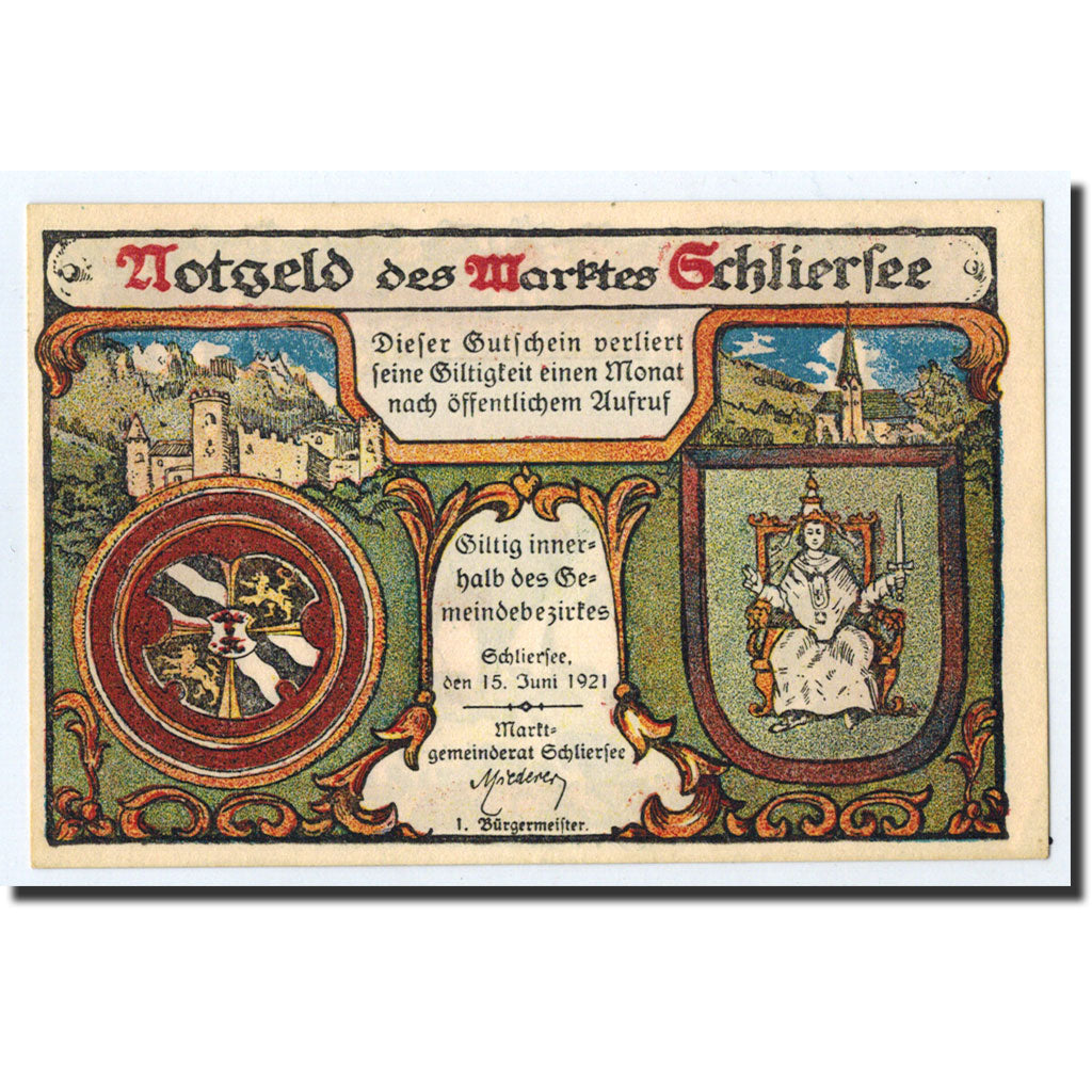 Banknote, Germany, Schliersee, 10 Pfennig, Animaux, 1921, 1921-06-15, UNC(63)