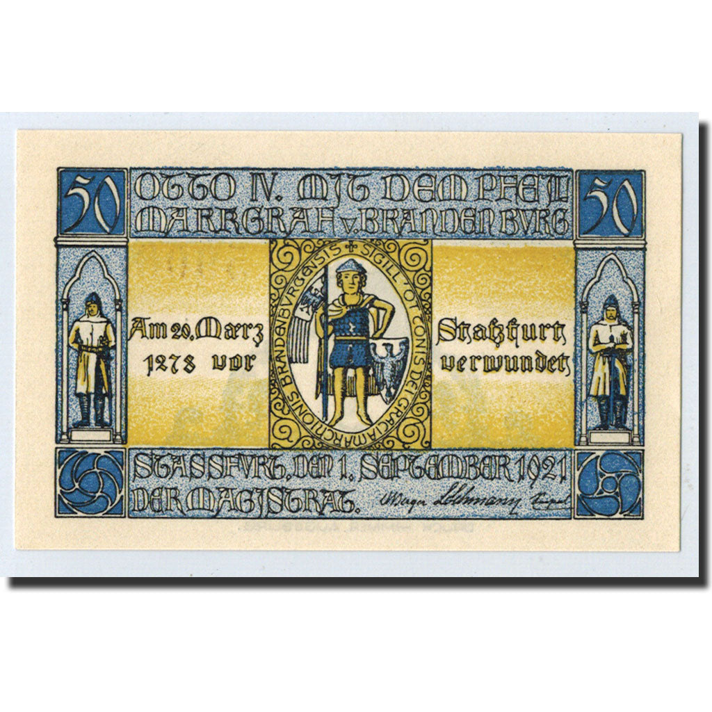Banknote, Germany, Stassfurt, 50 Pfennig, Ecusson, 1921, 1921-09-01, UNC(63)