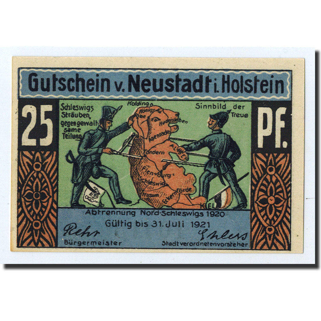 Banknote, Germany, Neustadt i. Holstein Stadt, 25 Pfennig, soldat, O.D, Undated