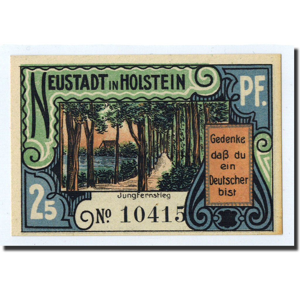 Banknote, Germany, Neustadt i. Holstein Stadt, 25 Pfennig, soldat, O.D, Undated