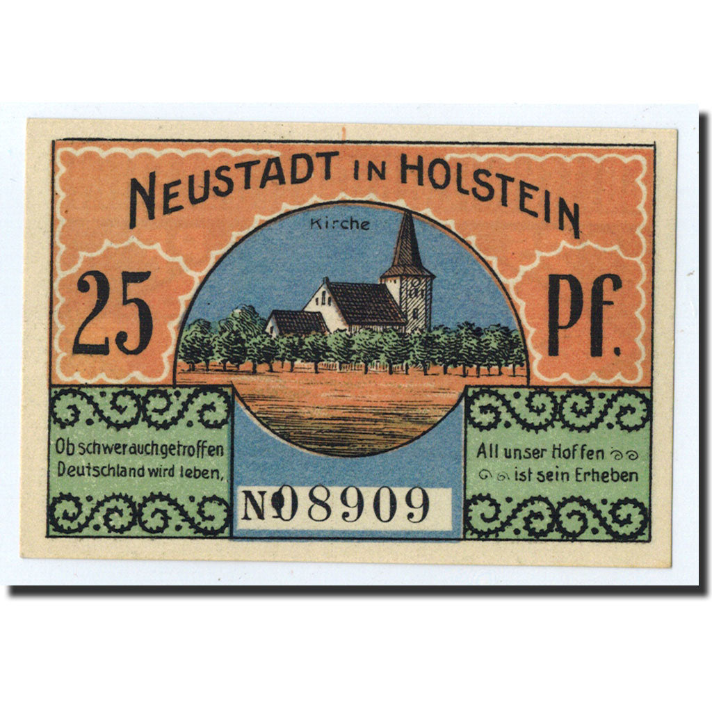 Banknote, Germany, Neustadt i. Holstein Stadt, 25 Pfennig, personnage, O.D