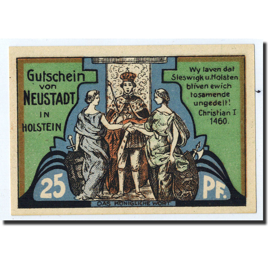 Banknote, Germany, Neustadt i. Holstein Stadt, 25 Pfennig, Ecusson, O.D