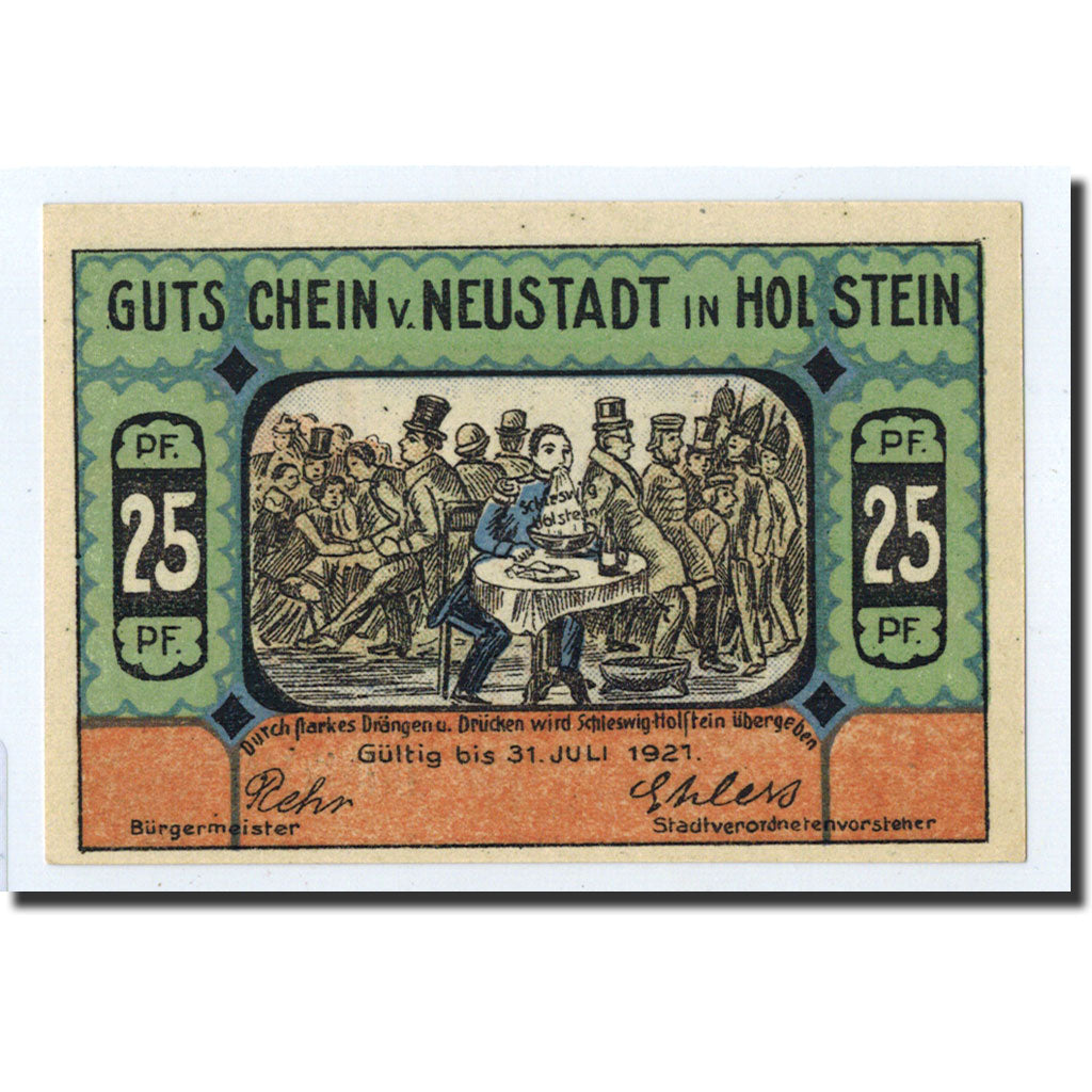 Banknote, Germany, Neustadt i. Holstein Stadt, 25 Pfennig, paysage, O.D