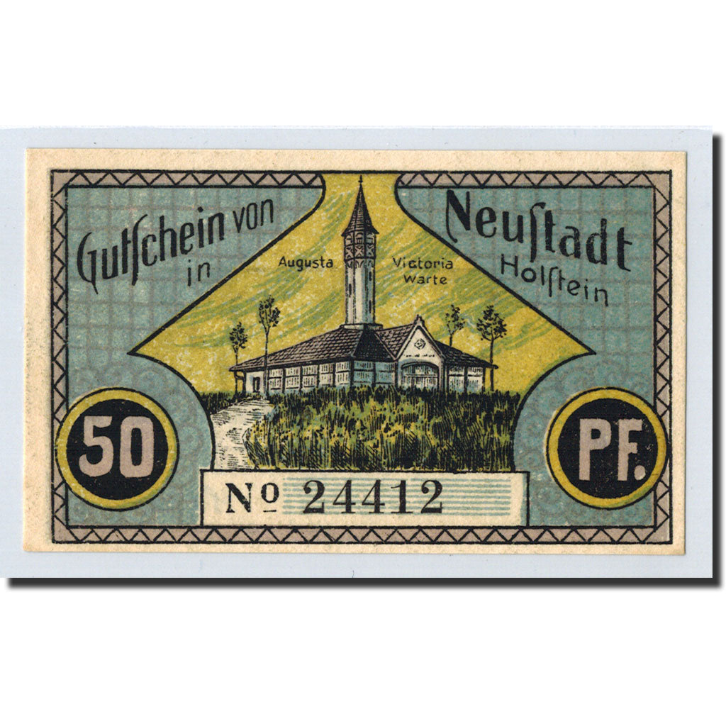 Banknote, Germany, Neustadt i. Holstein Stadt, 50 Pfennig, Eglise, O.D, Undated