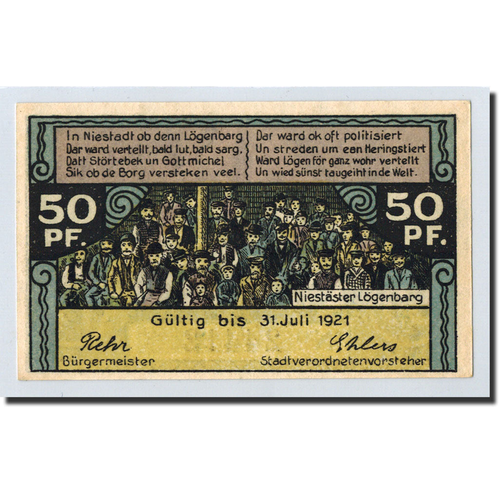 Banknote, Germany, Neustadt i. Holstein Stadt, 50 Pfennig, Eglise, O.D, Undated