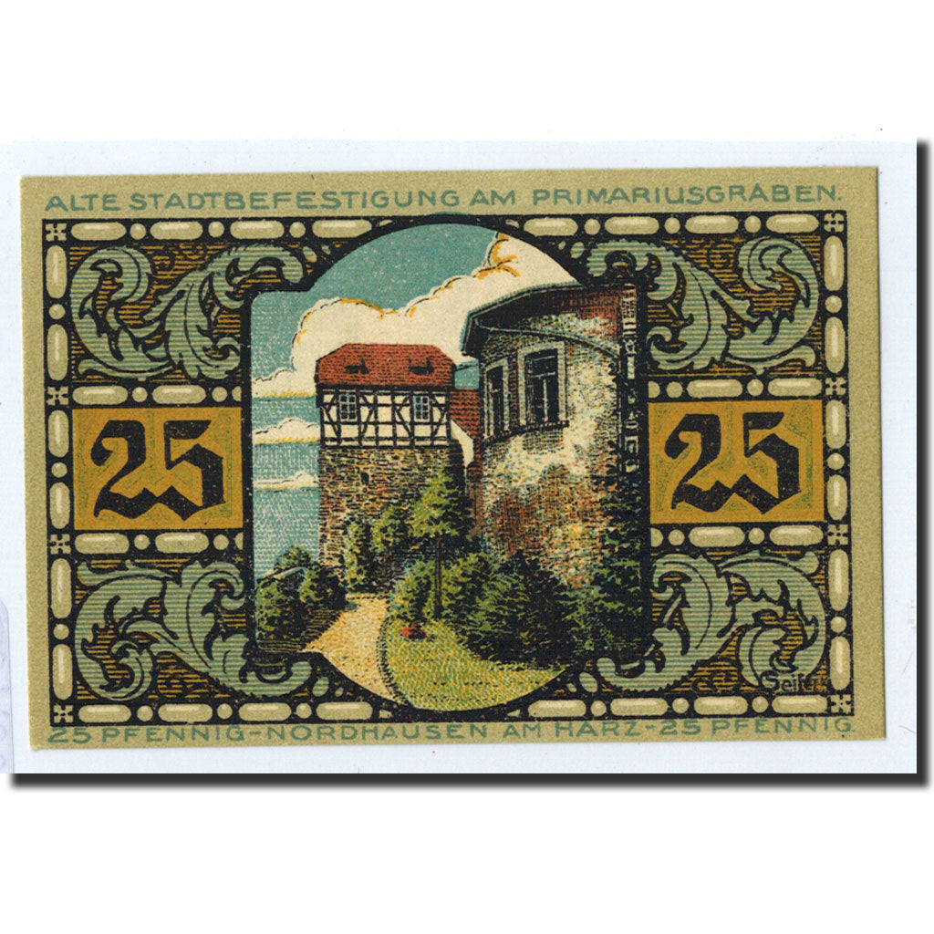 Banknote, Germany, Nordhausen Stadt, 25 Pfennig, paysage, 1921, 1921-05-01