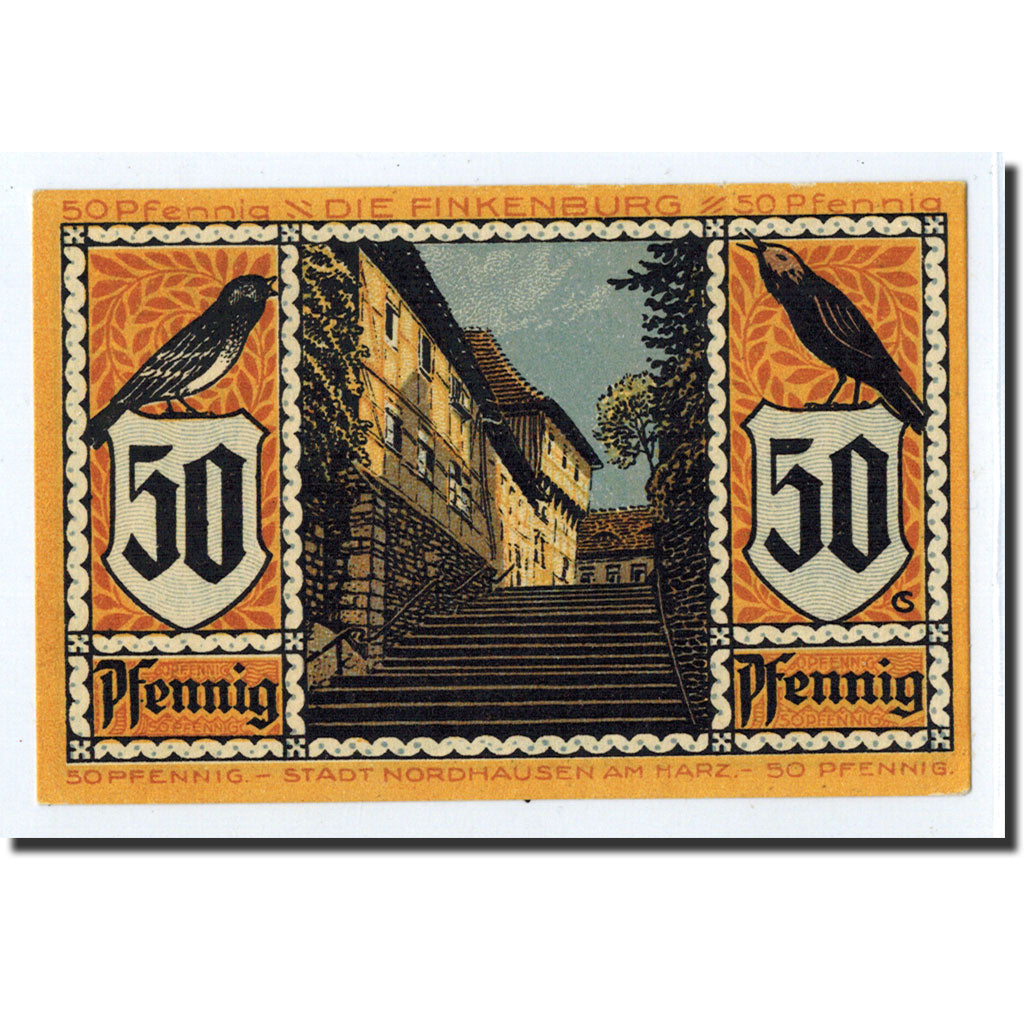 Banknot, Niemcy, Nordhausen Stadt, 50 Pfennig, ruelle, 1921, 1921-05-01