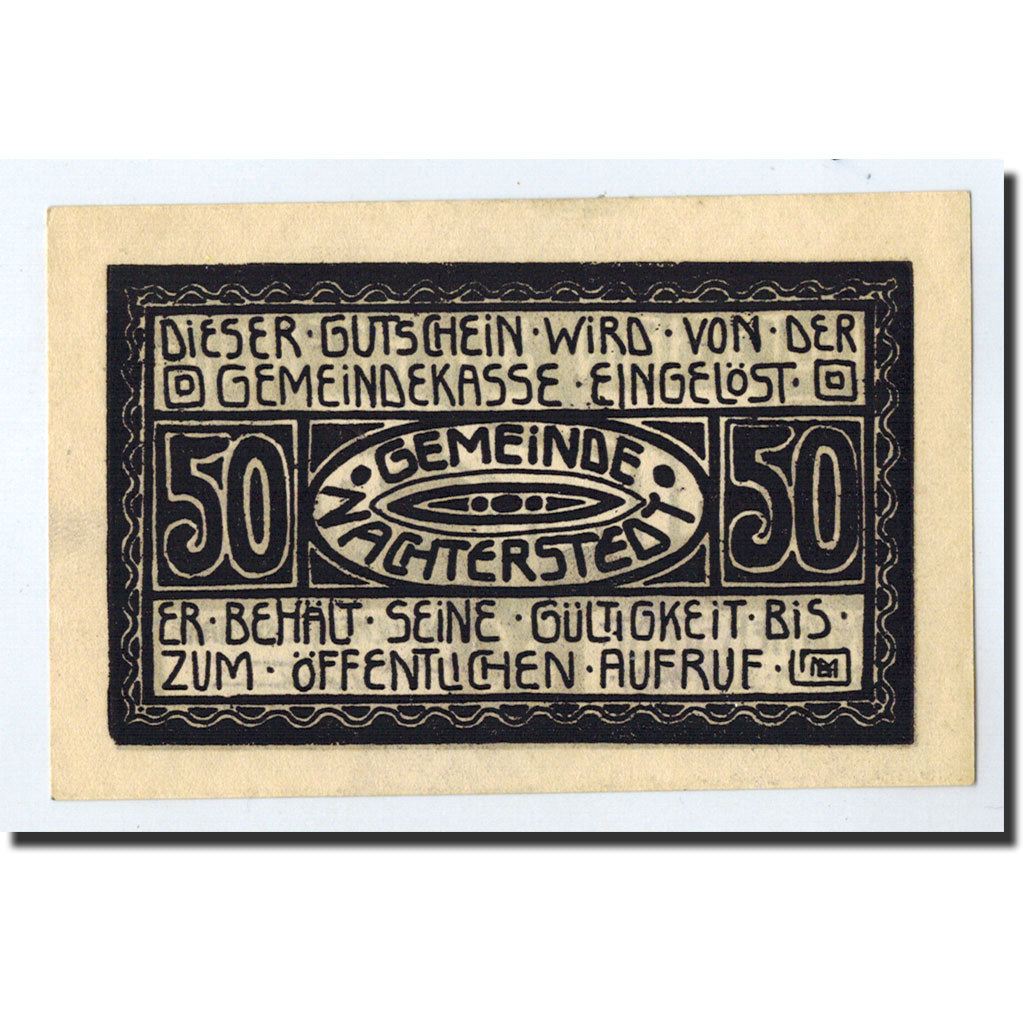 Banknote, Germany, Nachterstedt Gemeinde, 50 Pfennig, Usine, 1921, 1921-06-01