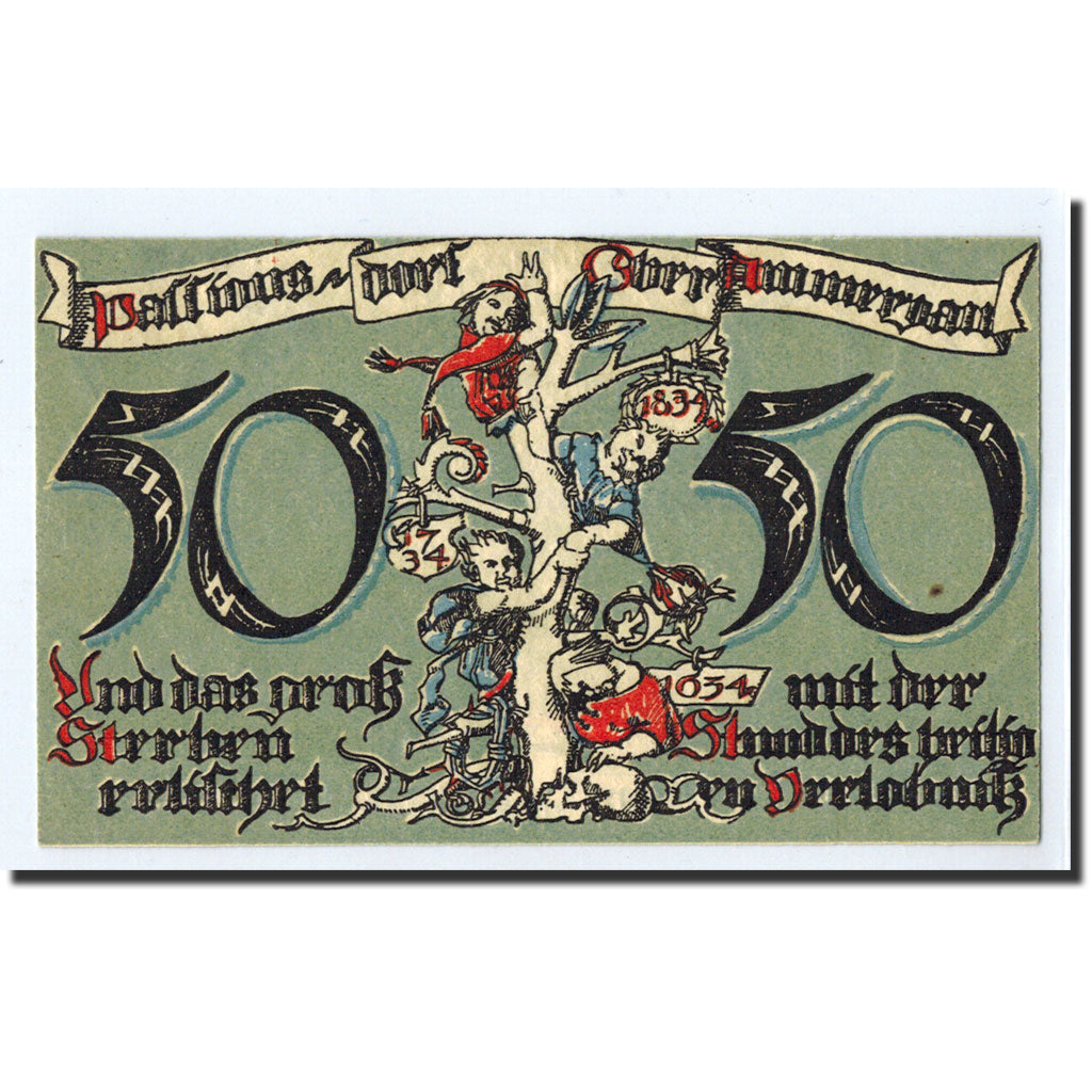 Banknote, Germany, Oberammergau, 50 Pfennig, personnage, 1921, 1921-07-01