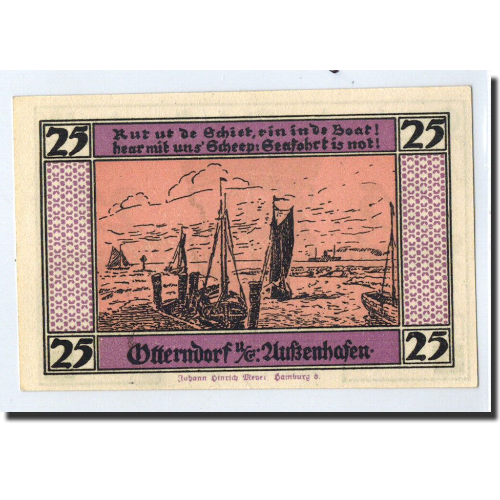 Banknote, Germany, Otterndorf a. Elbe Stadt, 25 Pfennig, Ecusson, 1920