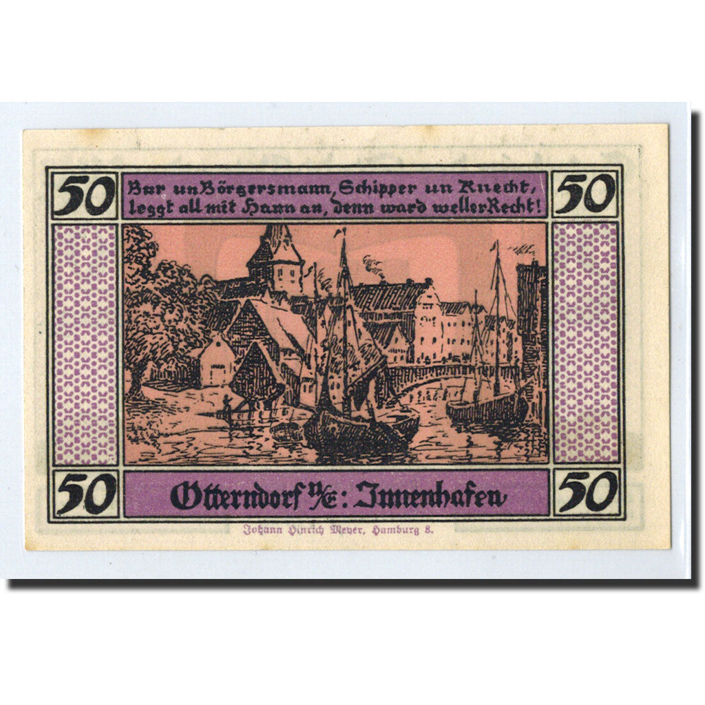 Banknote, Germany, Otterndorf a. Elbe Stadt, 50 Pfennig, Ecusson, 1920
