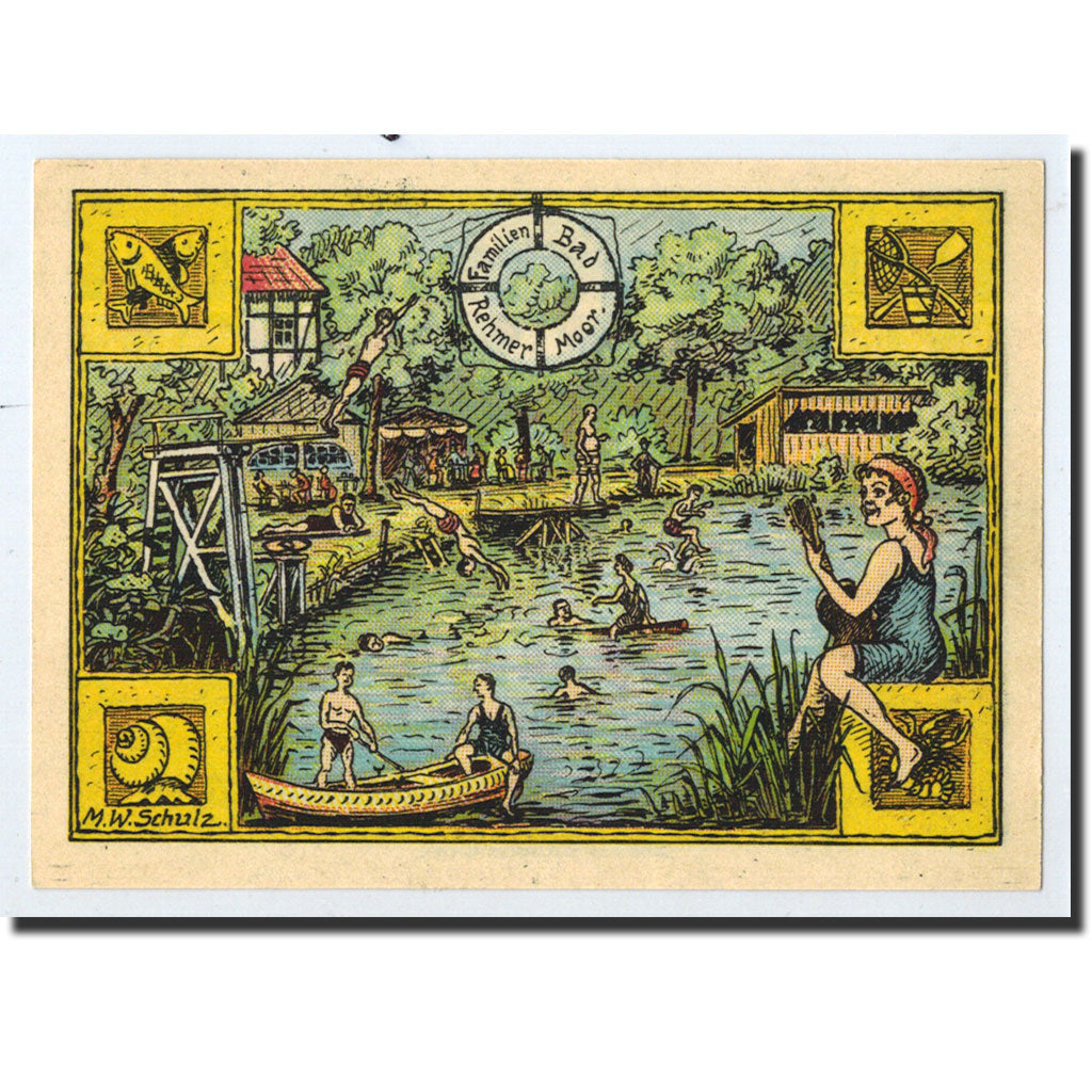 Banconote, Germania, Rehmen, 50 Pfennig, lac, 1921, 1921-08-01, SPL, Mehl:1108