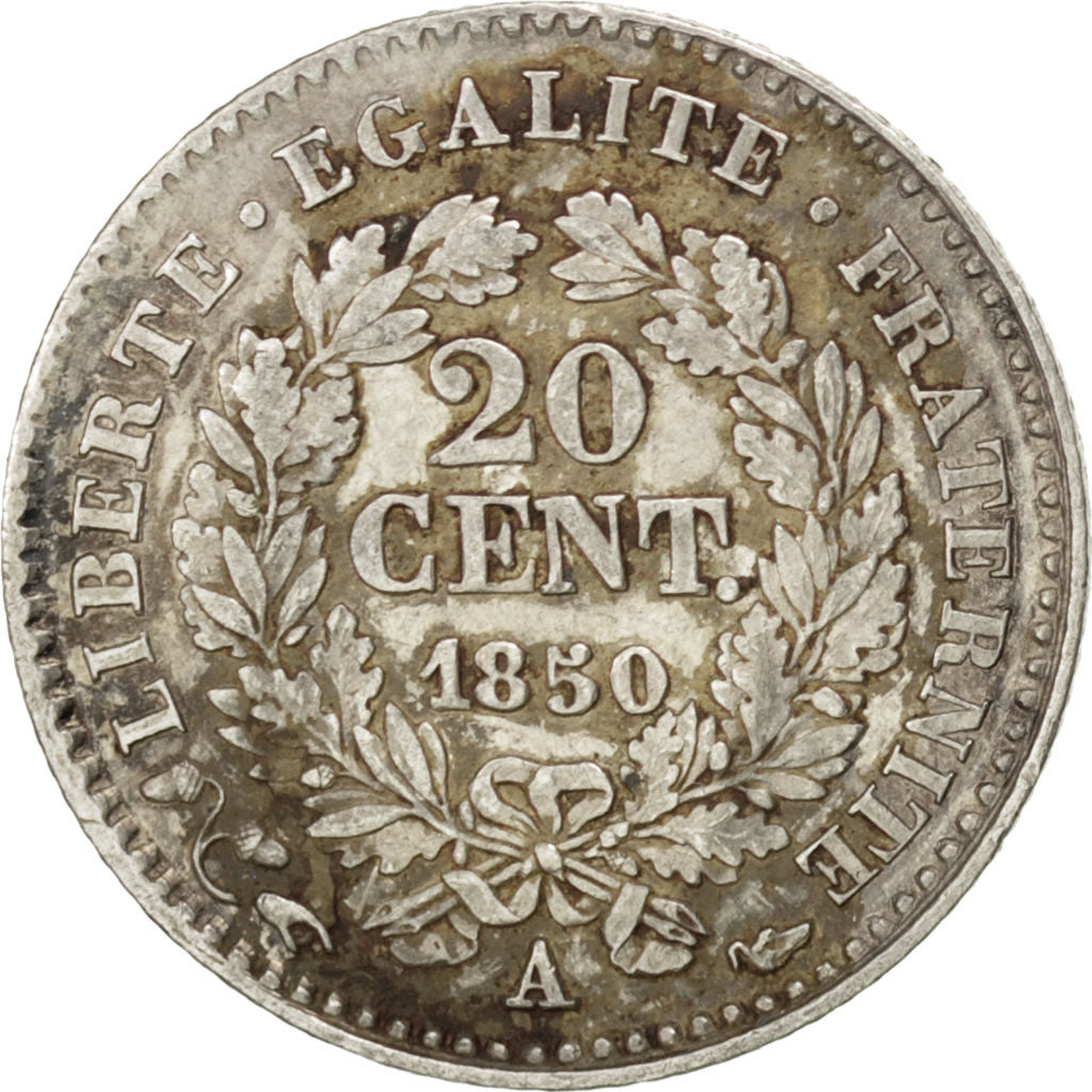 Coin, France, Cérès, 20 Centimes, 1850, Paris, EF(40-45), Silver, KM:758.1