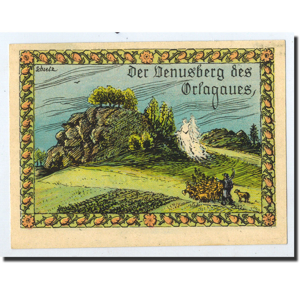Banknote, Germany, Rehmen, 25 Pfennig, paysage, 1921, 1921-08-01, UNC(63)