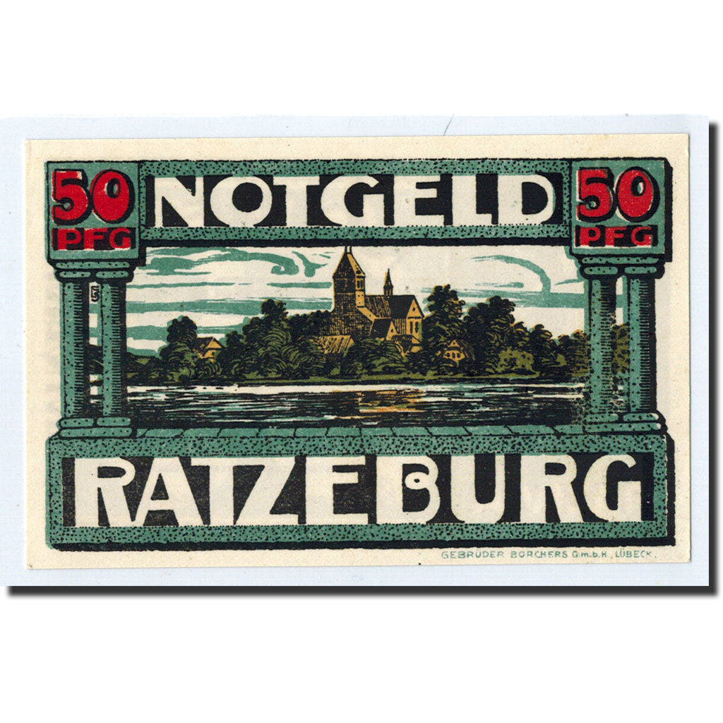 Banknote, Germany, Ratzeburg, 50 Pfennig, paysage, O.D, Undated, UNC(63)