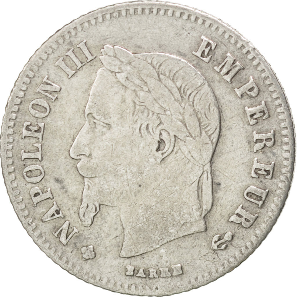 Coin, France, Napoleon III, Napoléon III, 20 Centimes, 1866, Strasbourg