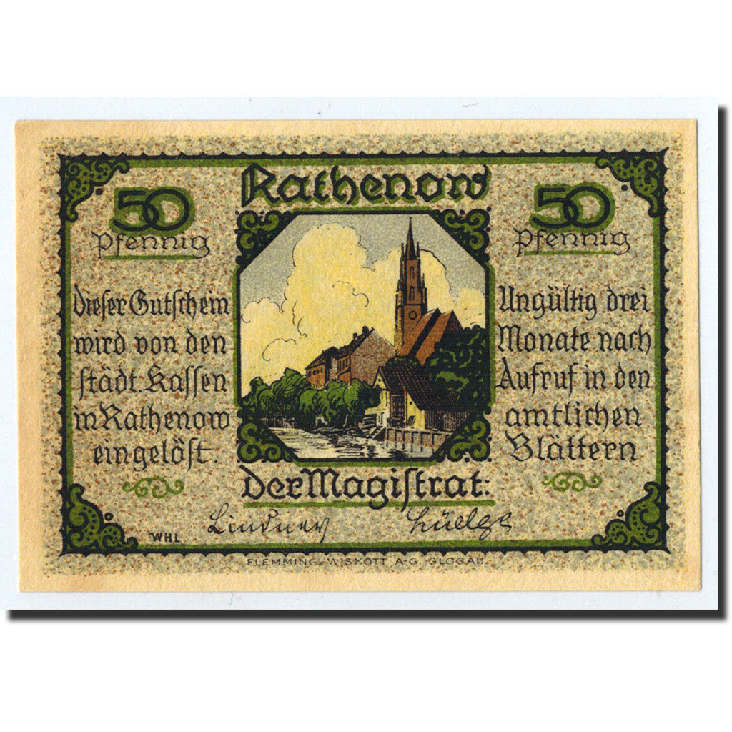 Banknote, Germany, Rathenow, 50 Pfennig, personnage, O.D, Undated, UNC(63)