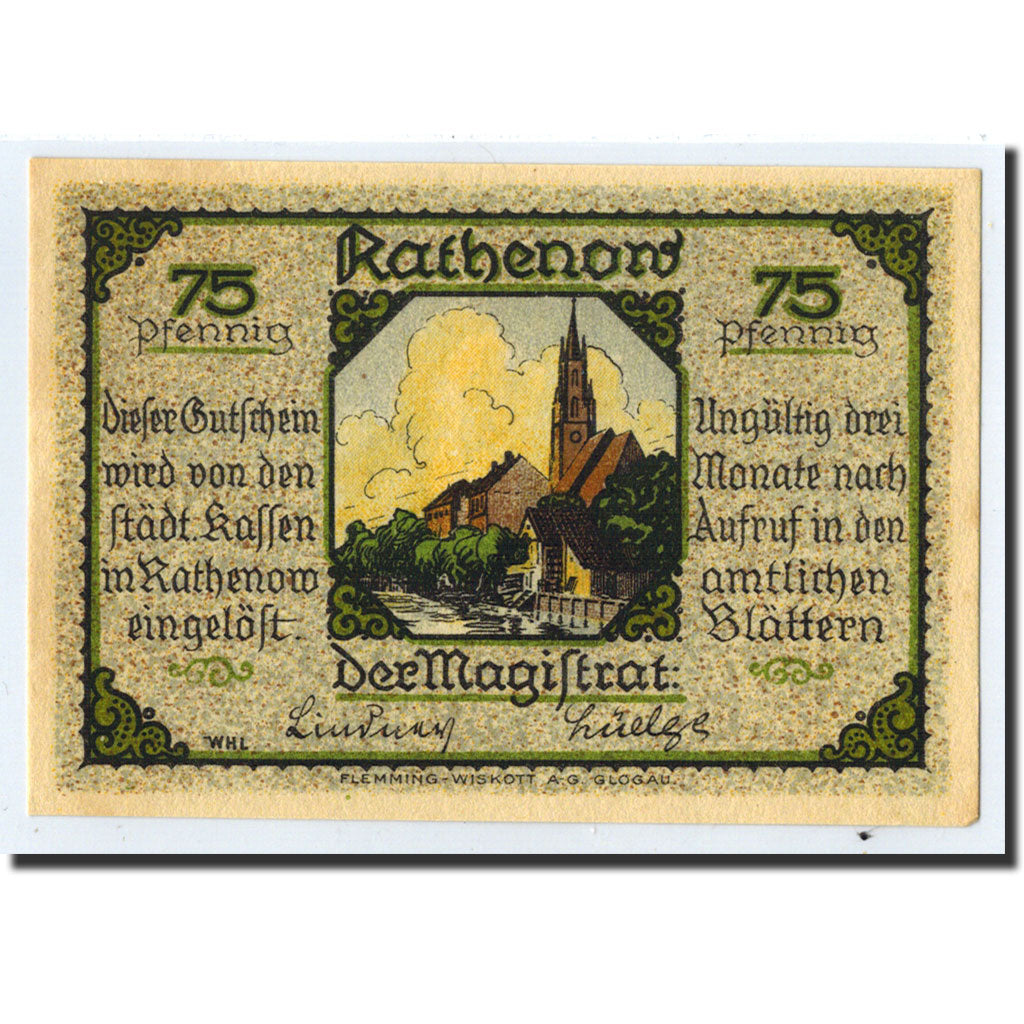Banknote, Germany, Rathenow, 75 Pfennig, cavalier, O.D, Undated, UNC(63)