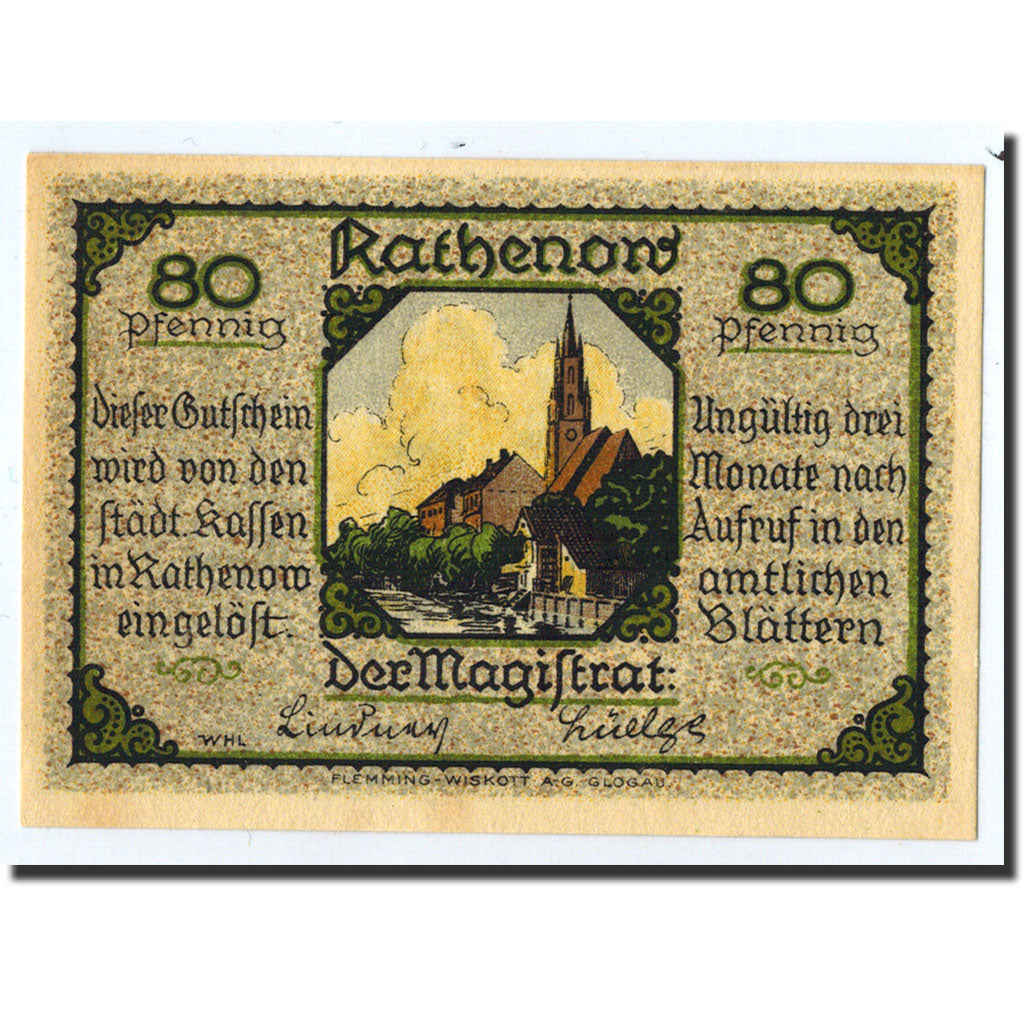 Banknote, Germany, Rathenow, 80 Pfennig, cavalier, O.D, Undated, UNC(63)