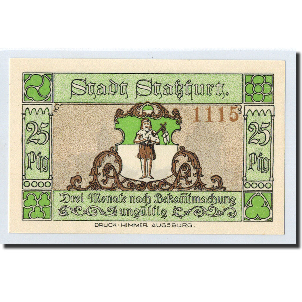 Banknote, Germany, Stassfurt, 25 Pfennig, Ecusson, 1921, 1921-09-01, UNC(63)