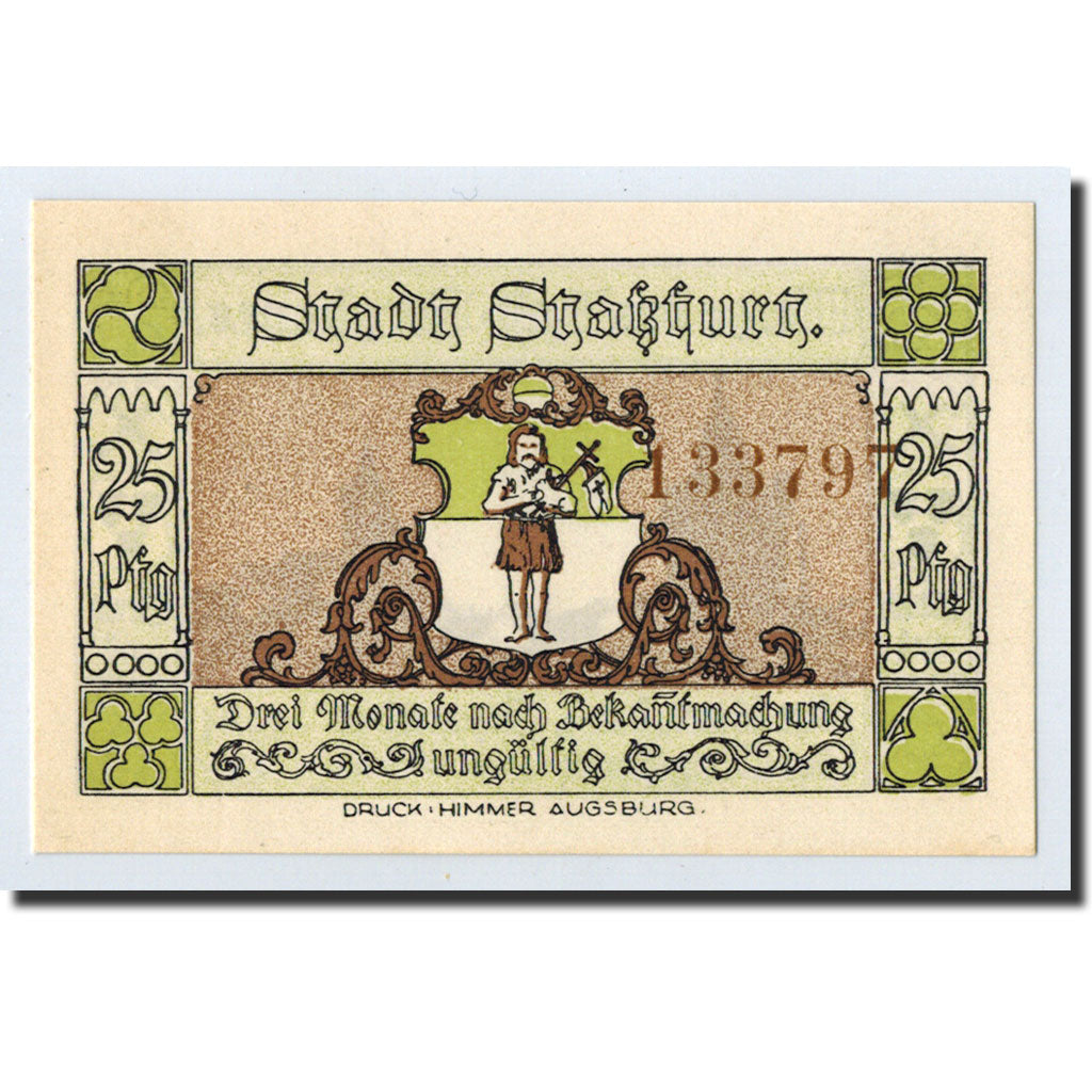 Banknote, Germany, Stassfurt, 25 Pfennig, Ecusson, 1921, 1921-09-01, UNC(63)