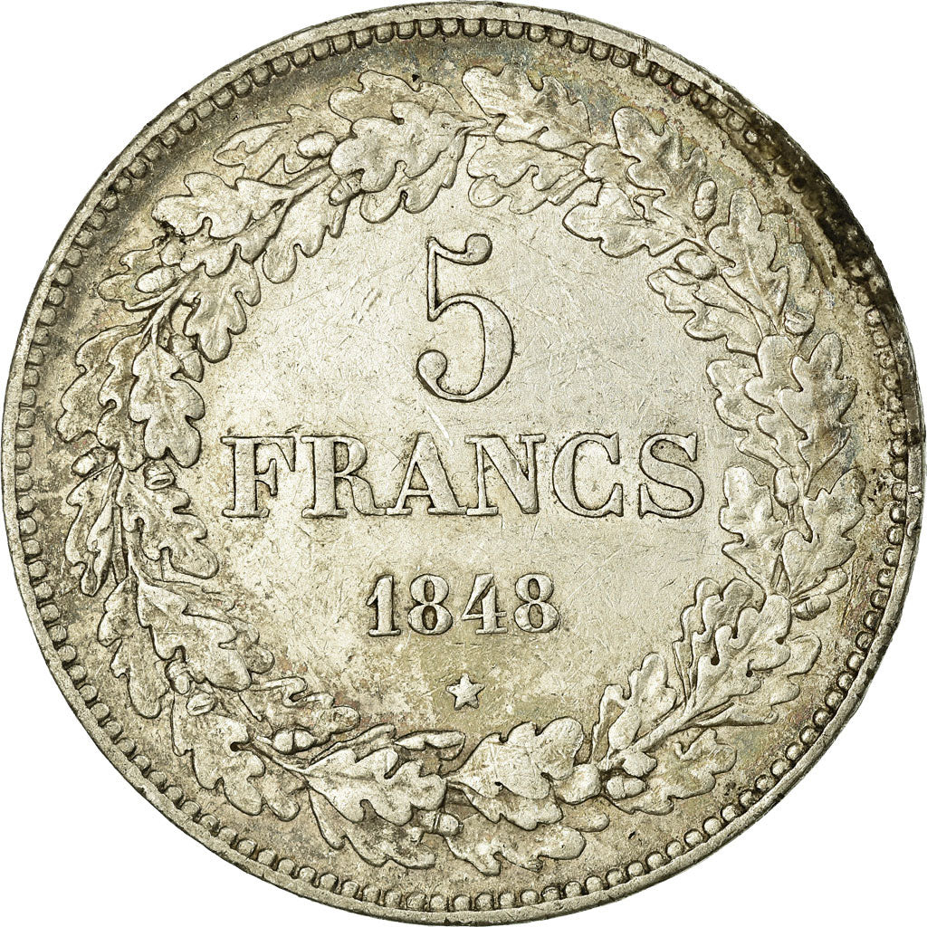 Monnaie, Belgique, Leopold I, 5 Francs, 5 Frank, 1848, TTB+, Argent, KM:3.2