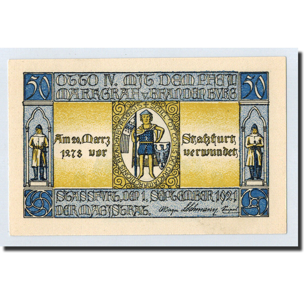 Banknote, Germany, Stassfurt, 50 Pfennig, Ecusson, 1921, 1921-09-01, UNC(63)