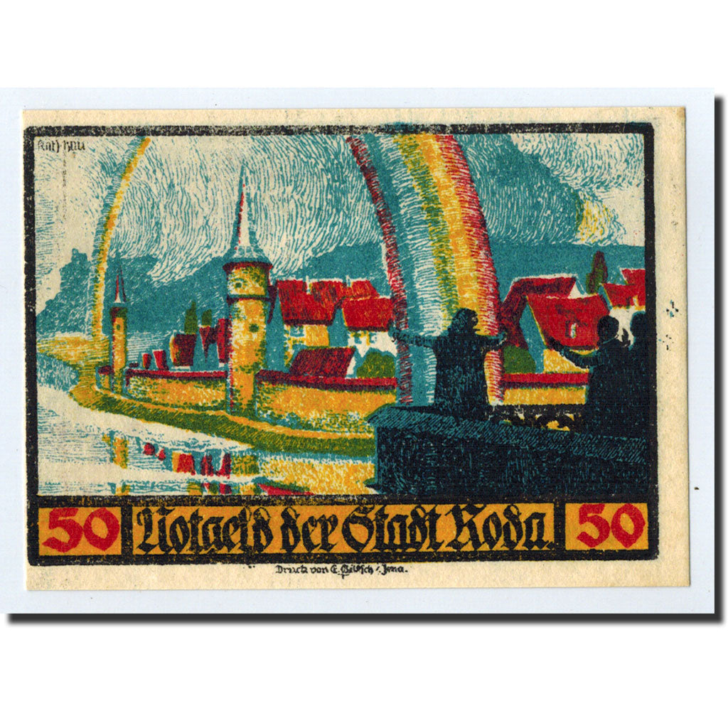 Banknote, Germany, Roda, 50 Pfennig, paysage, 1921, 1921-09-30, UNC(63)
