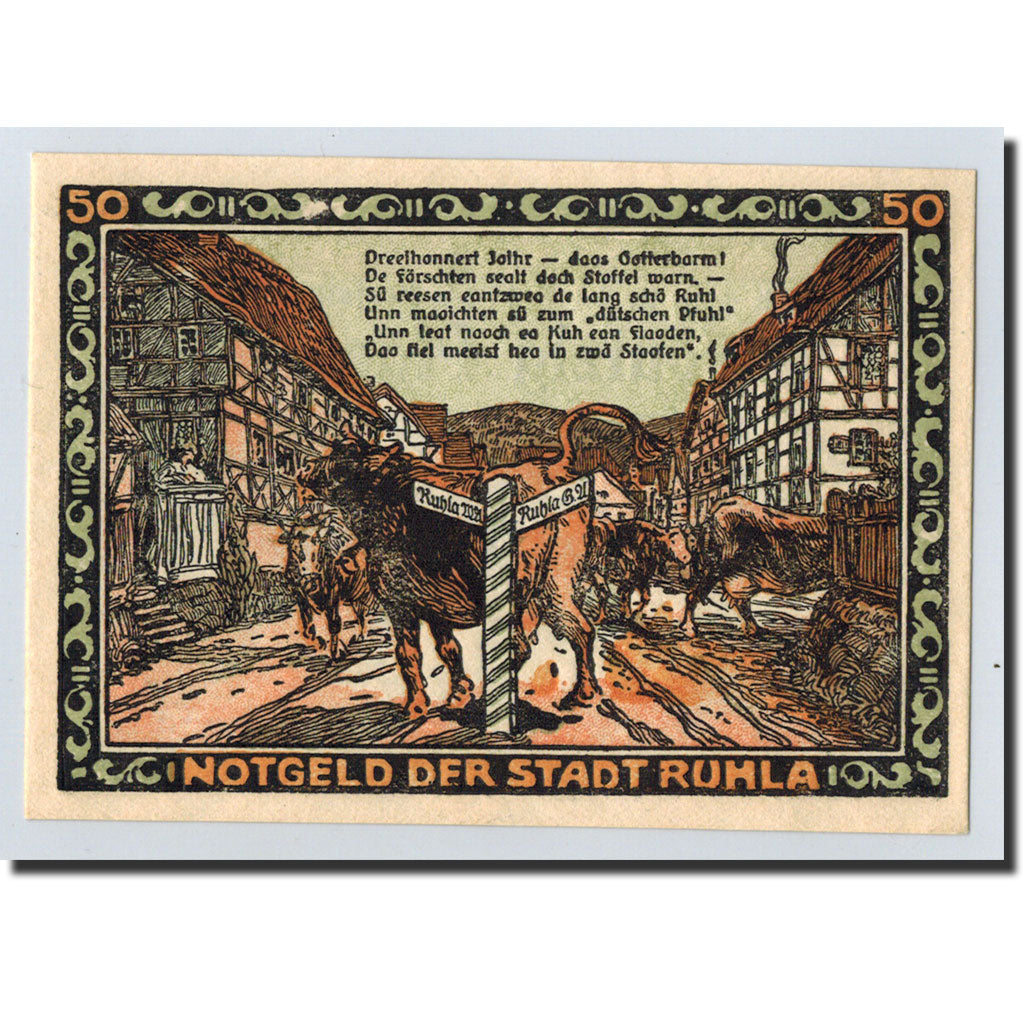 Banknote, Germany, Ruhla, 50 Pfennig, Animaux, 1921, 1921-04-01, UNC(63)