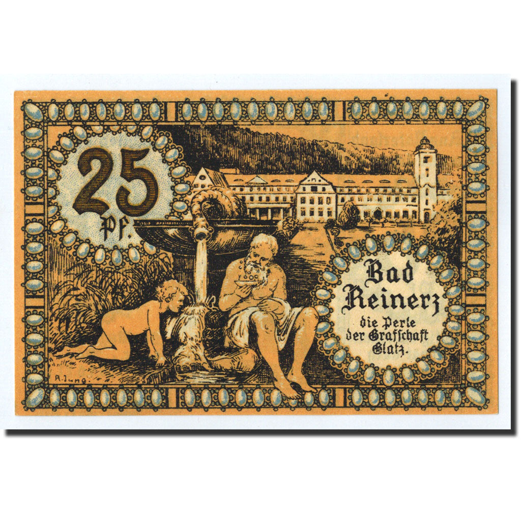 Banconote, Germania, Reinerz, 25 Pfennig, personnage, 1921, 1921-07-01, SPL