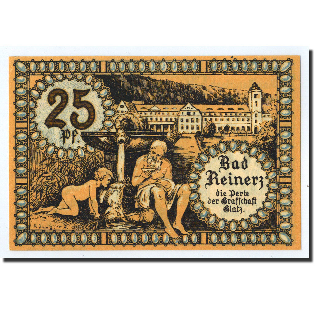 Banknote, Germany, Reinerz, 25 Pfennig, fontaine, 1921, 1921-07-01, UNC(63)